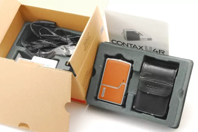 【MINT Case Box】 Contax U4R Digital Camera Orange Carl Zeiss Tessar T* Lens JAPAN