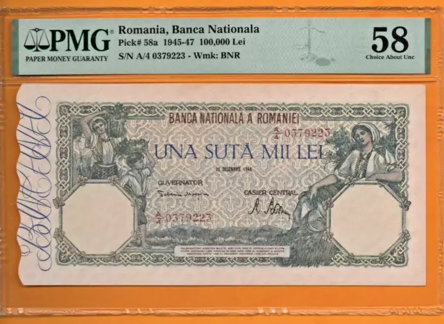 Roumanie : 100000 Lei 1946.
