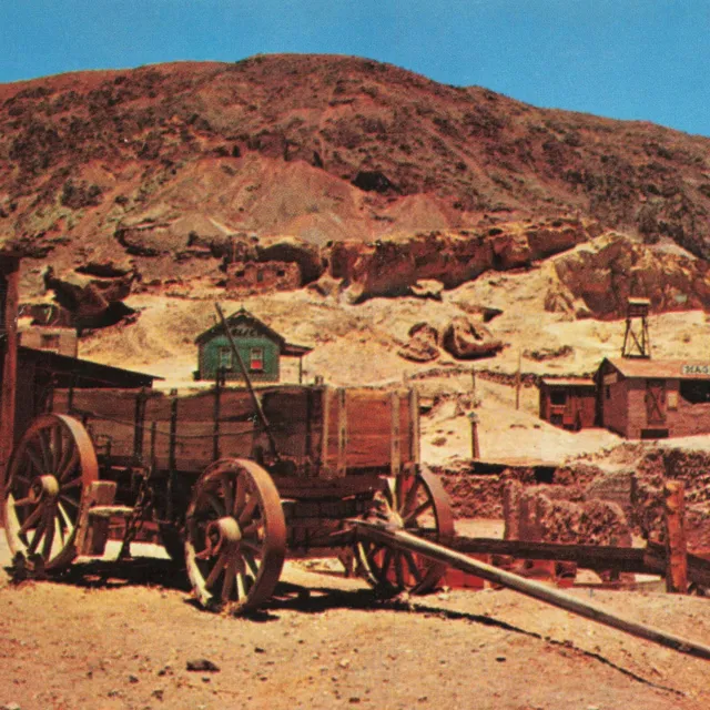 Postcard CA Calico Ghost Town San Bernardino County Wagon Mining 1961 Gold 49ers
