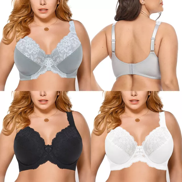 PLUS SIZE BIG CUP Ladies bra, full coverage, underwired, firm hold, black  £8.95 - PicClick UK