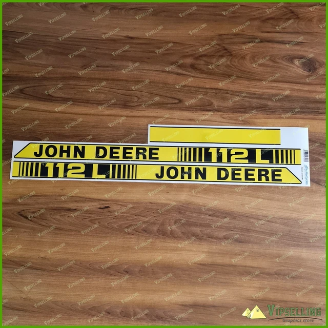JOHN DEERE 112L 112 Lawn Tractor Hood Left Right Stripes Decals