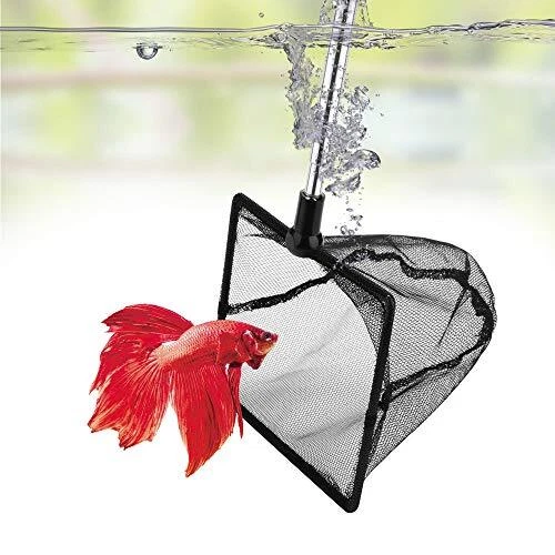 5 Inch Aquarium Fish Net for Betta Fish Tank Nano Nylon Net with Extendable Hand