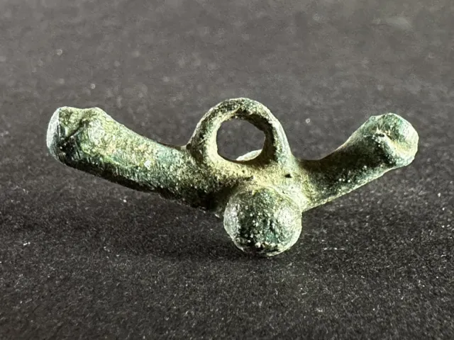 Superb-Ancient Roman Bronze Double Phallus Pendant-Fertility Circa 100-400 Ad