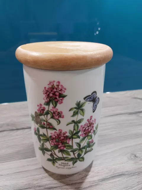 Large Royal Worcester Fine Porcelain Storage Jar with lid - Wild Thyme
