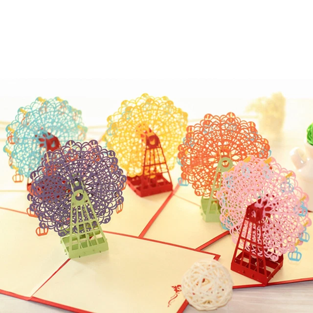 Biglietto Di Auguri 3D Pop-up Con Colibrì, Con Busta, Regalo Unico Per Compleanno Uomo