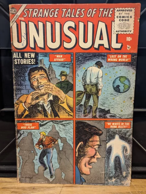 Strange Tales of the Unusual 2 G/VG Golden Age Horror  Atlas Comics FEB 1956