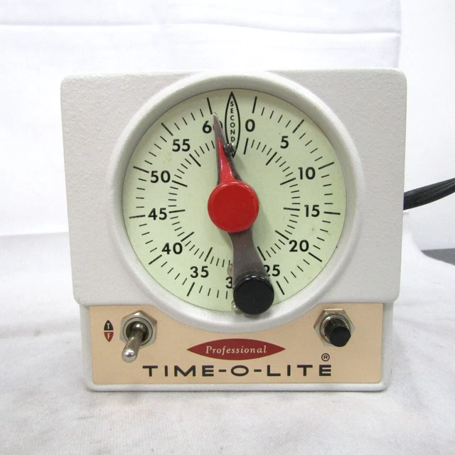 Temporizador industrial profesional para cuarto oscuro Time-O-Lite modelo P-72 probado con manual