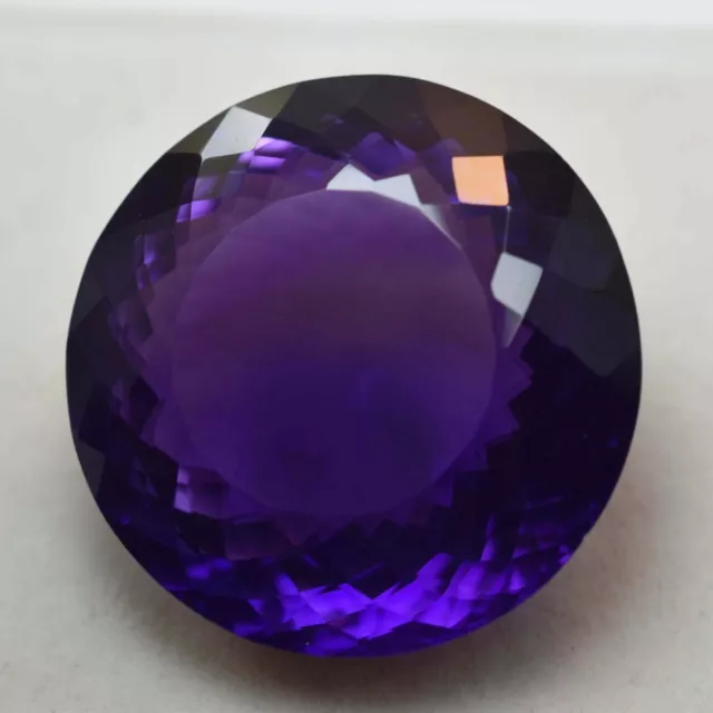 70 Ct Natural Russian Purple Amethyst Round Cut CERTIFIED Gemstone Huge Size