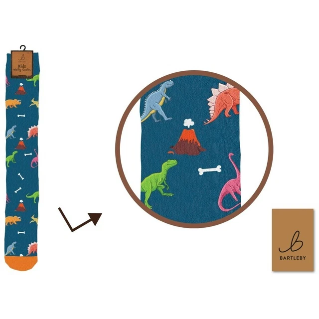 Calzino Welly stampato per bambini Otterdene: dinosauro. Taglia 6-3