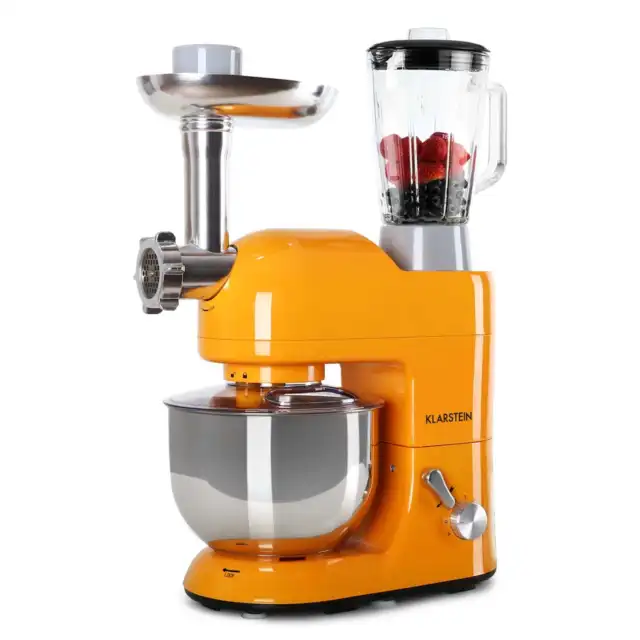 Stand Mixer Food Processor Kitchen Machine Kneading Grinder Pasta Maker Orange