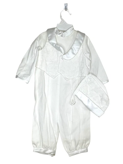 Vintage Opal Embroidered Boys Christening Outfit 9-12 Months From Walmart
