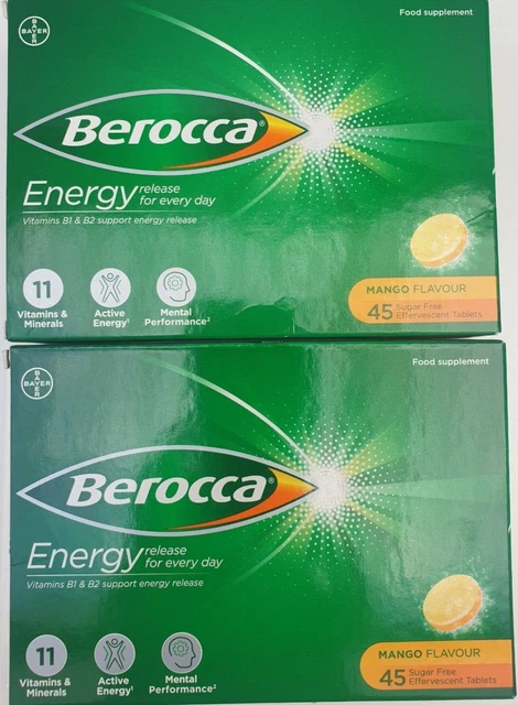 Berocca Cassis - Complément énergie Vitamines C, B Et Magnésium - 15 Comprimés Effervescents Neufs