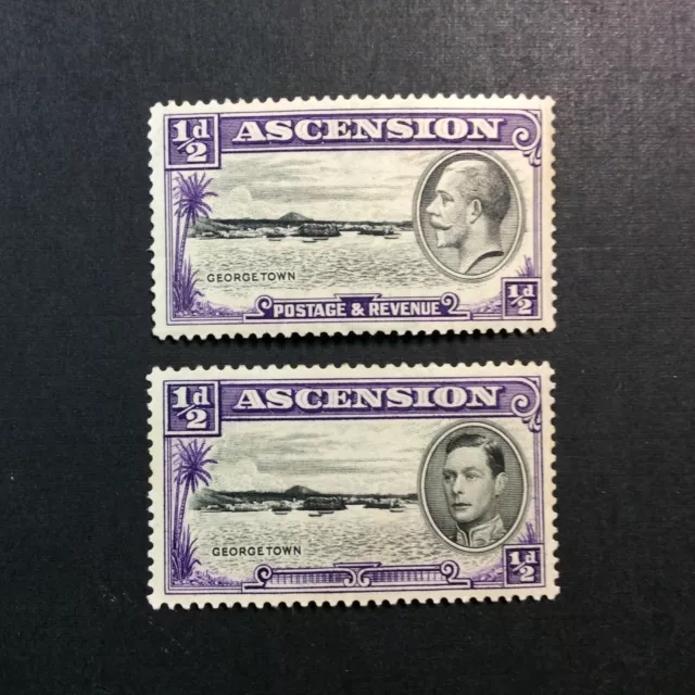 BroadviewStamps Ascension #23 & 40a (perf 13.5).  MH F.  Toned crackled gum.