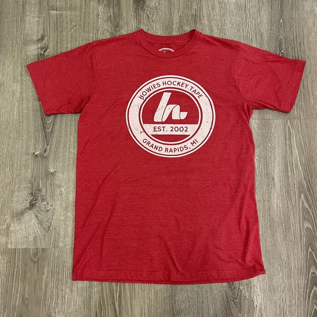 Howies Hockey Tape - Home Town Red T Shirt - Medium - Grand Rapids MI