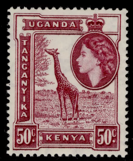 KENYA UGANDA TANGANYIKA QEII SG173, 50c reddish-purple, LH MINT.