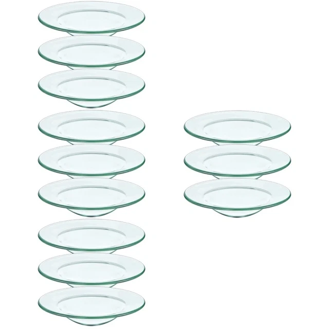 3pcs Washable Premium Multi-use Round Clear Candle Warmer Tray Home