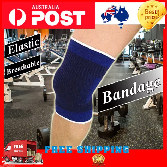 1pc Soft Elastic Breathable Support Brace Knee Protector Pad Sports Bandage Au