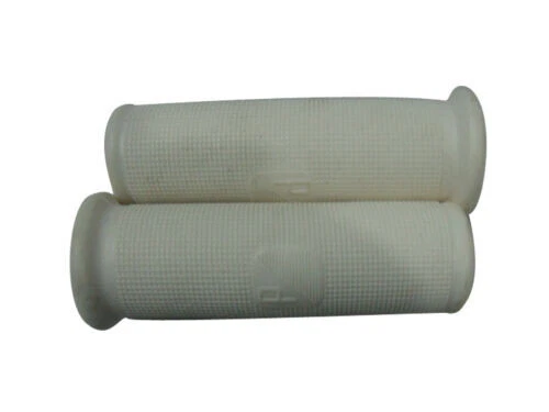 RUBBER HAND - HANDLE GRIP PAIR WHITE Fit For VESPA VBB SUPER SPRINT VM VN VL 150