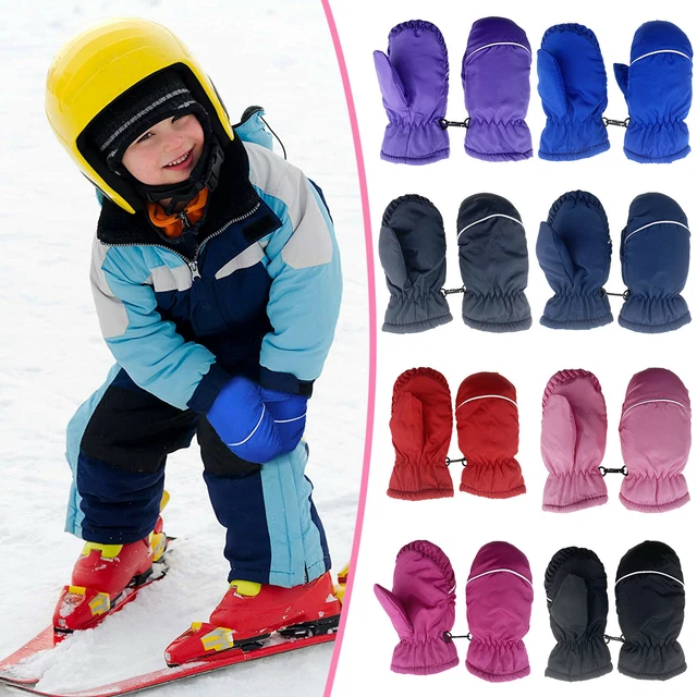 Toddler Waterproof Winter Warm Snow Ski Gloves Mittens For Kids Baby Girls Boys