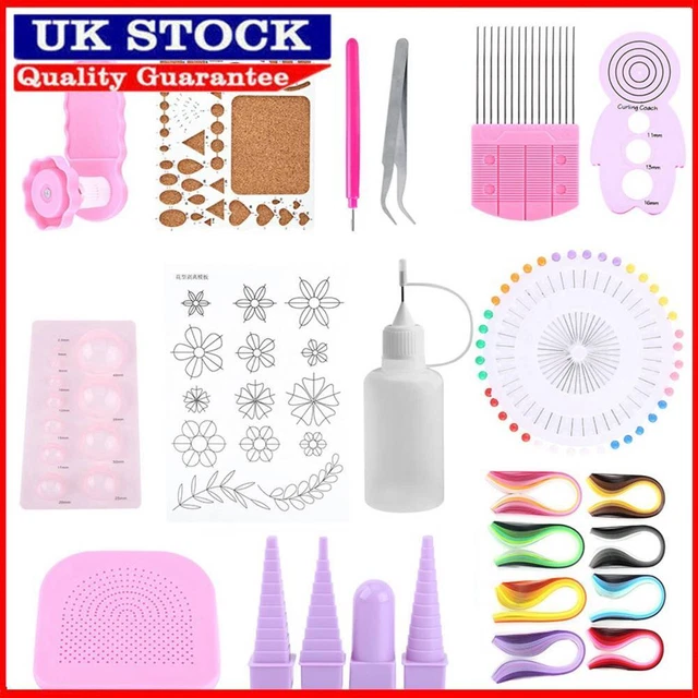 14PCS PAPER QUILLING DIY Craft Tool Full Kit Tweezer Work Board Mould