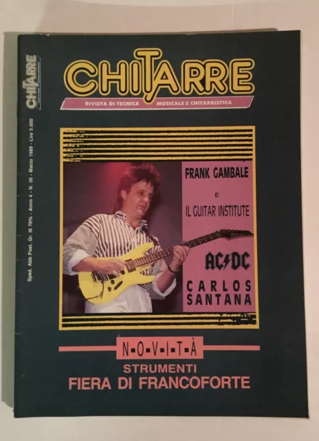 CHITARRE n.36 Marzo 1989 Anno 4- AC/DC , Carlos Santana