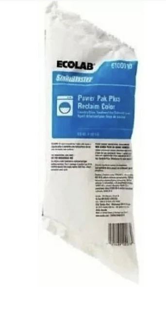 2 Pack 2x Ecolab 6100910 Stainblaster Power Pak Plus Reclaim Color Laundry Stain