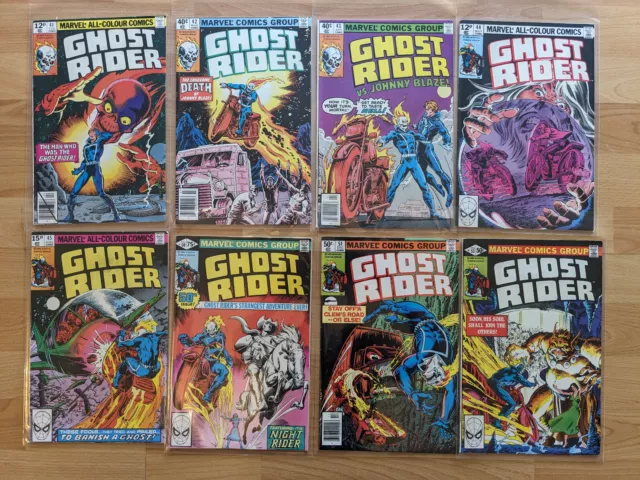 24 x Marvel Comics Ghost Rider 41-45,50,51,53,54,56,63,65-69,71-78 Bronze Age VF