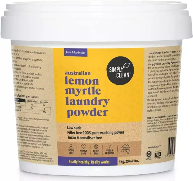 Australian Lemon Myrtle Laundry Powder 4Kg 2