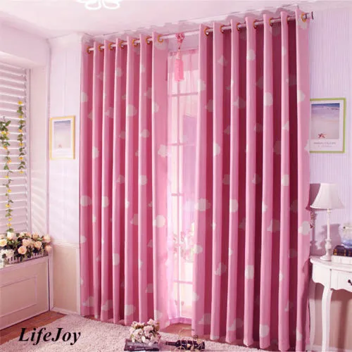 Kids Nursery 80% Blockout Eyelet Curtains Drapes ZERO Chemical Coats Pink Cloud