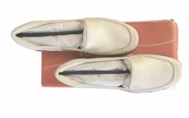 Easy Spirit Women's Abide 8 Loafer, Slip-on, Color Ivory Beige Cream, Size 5.5 2