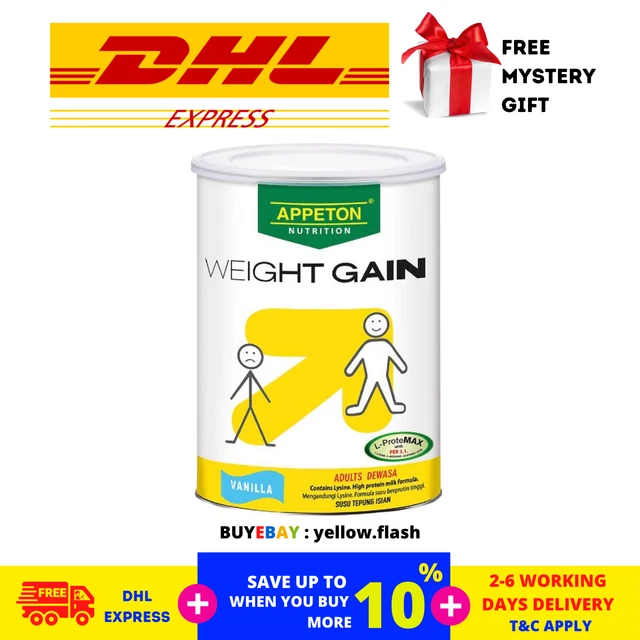 2 X Appeton Nutrition Weight Gain Powder Adultos Sabor a vainilla 900 g...