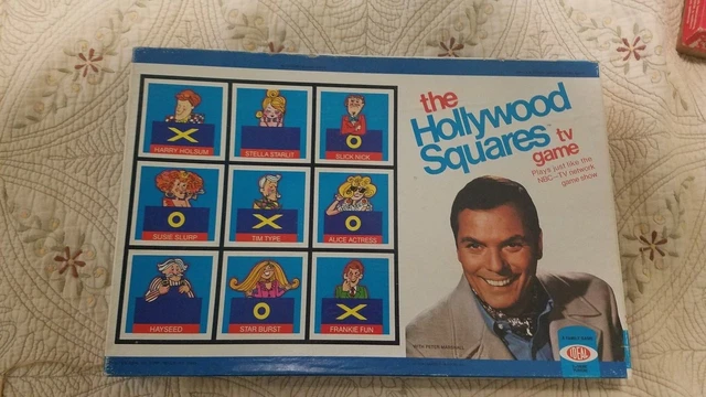 THE HOLLYWOOD SQUARES TV Game Show Trivia Board Game Ideal Vintage 1974