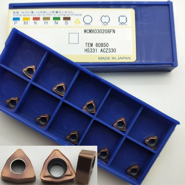 10pcs WCMX030208FN ACZ330 CNC U Drill Inserts/FOR U Drill Indexable Tool/Quality
