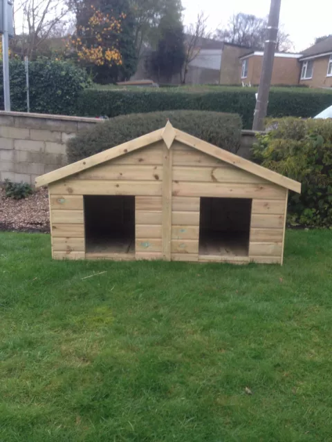 6x3 DOUBLE WOODEN DOG KENNEL TANALISED PRESSURE TREATED 3FT x 6FT