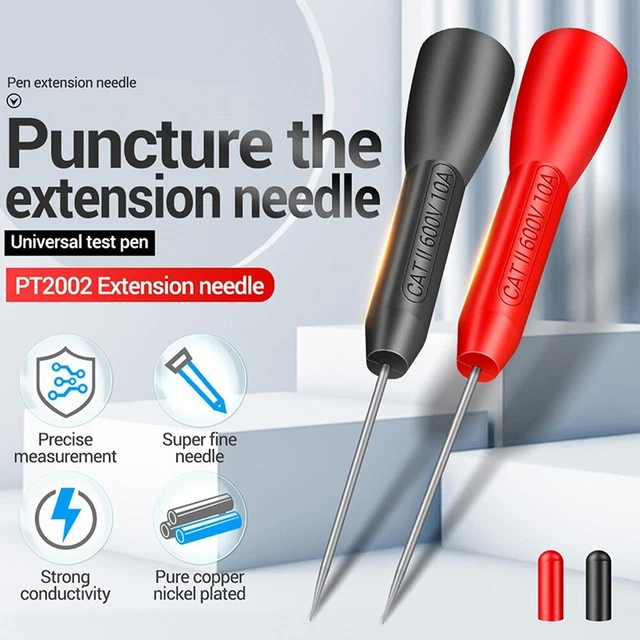 Sondes de Test Voiture Remplacement Accessoires Noir+Rouge Extension Multimètre