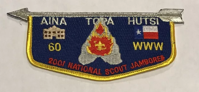 OA lodge 60 Aina Topa Hutsi 2001 National Jamboree  Flap Mint DC1