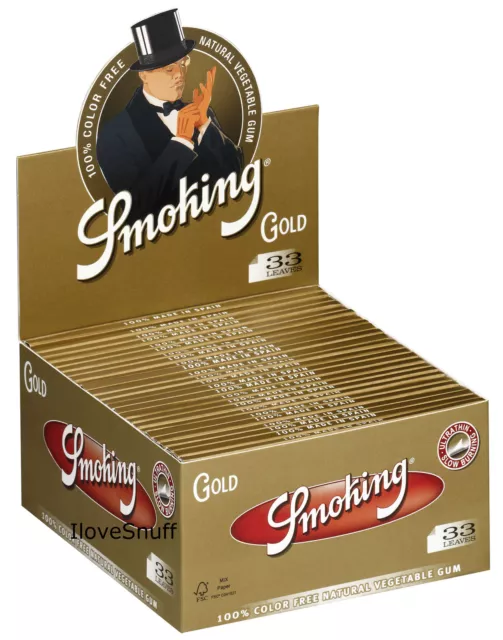 3 Boxen Smoking GOLD King Size Papers 150 x 33 Blättchen Long Paper Original®