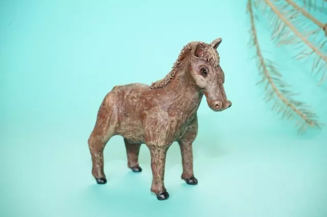 Horse Sculpture Figurine Ceramic Animal Vintage Miniature Decor Elegant Statue