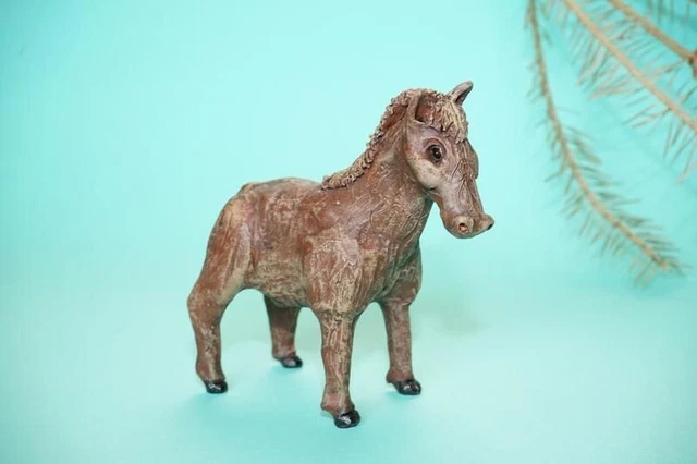 Horse Sculpture Figurine Ceramic Animal Vintage Miniature Decor Elegant Statue