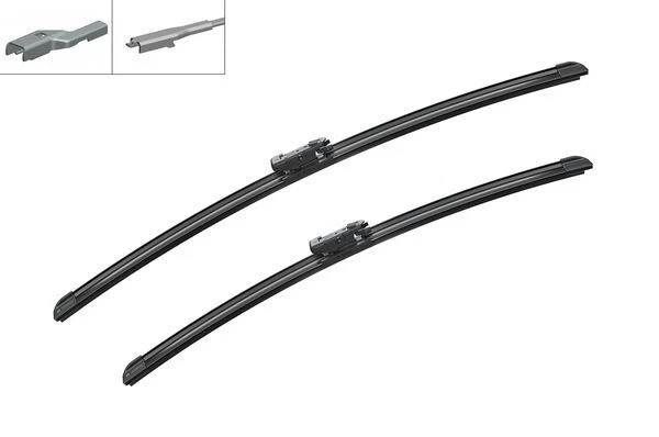 2 Ricambi In Gomma Per Tergicristallo Universali 700 Mm – Compatibili Bosch Aerotwin, Grafite