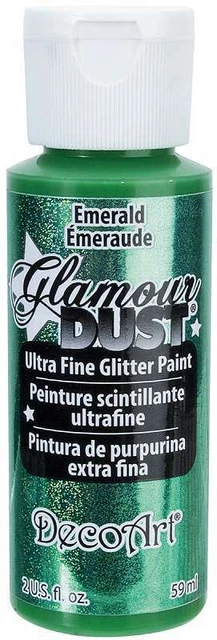 Pintura brillante en polvo glamour 2 onzas esmeralda 766218049766