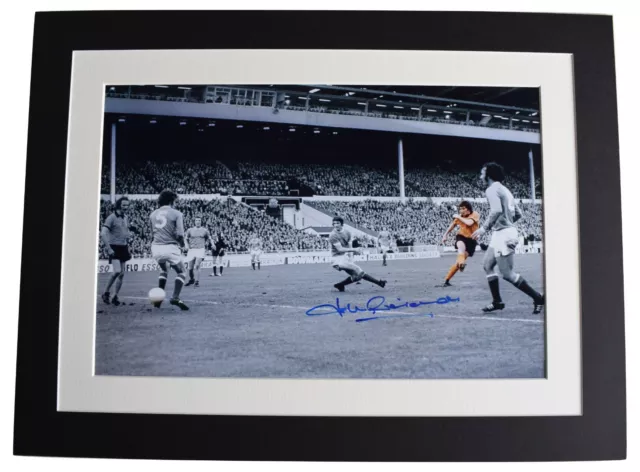 John Richards Signed autograph 16x12 photo display Wolves League Cup Final 1974