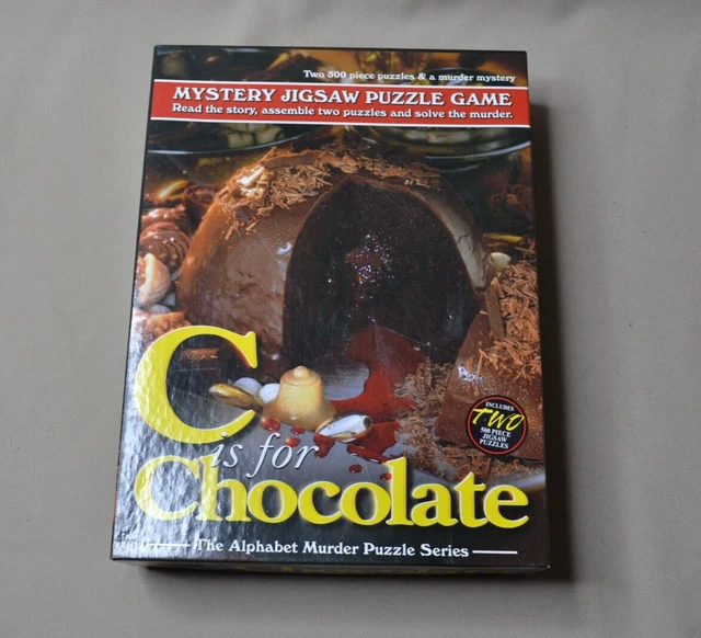 C IS FOR CHOCOLATE - Complete - Mystery Jigsaw Puzzle TDC Games Alphabet Murder