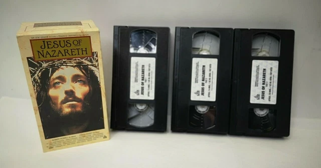 JESUS OF NAZARETH VHS 3 Tape Box Set 1999 Cassette Robert Powell ...