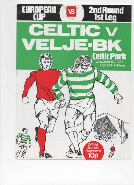 Celtic v Velje-BK 24th October 1973 European Cup 2nd round 1st Leg