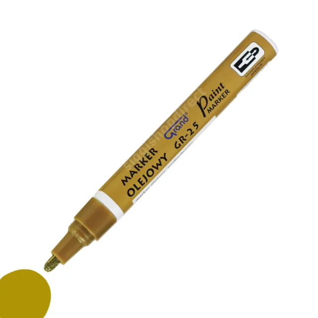 Neu Permanent Gold Lack Marker Ölbasis Wasserdicht Stift Holz Glas Kunststoff Reifen 2