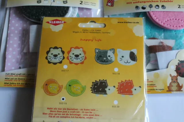 Filz Minis. Felt mini craft kit and gift box. Each kit makes two