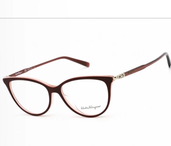 Nuevas gafas para mujer SALVATORE FERRAGAMO Wine 219 53mm 53-14-140 ojo de gato RR