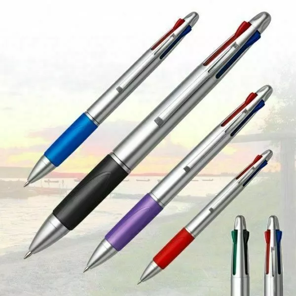 2 x Vierfarbkugelschreiber in 4 Farben rot schwarz blau und grün Kugelschreiber