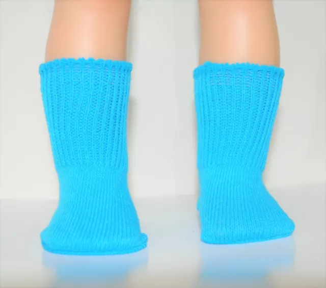 18" Doll Clothes Fits Our Generation American Girl Dolls Blue Doll Socks